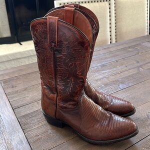 Dan Post Winston Lizard Mens R Toe Western Boots